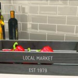 Designer’s Image® 12-Quart Gray Washed Wood Crate